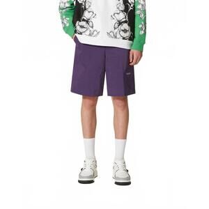 NEW VALENTINO men's garden nylon bermuda shorts in purple
